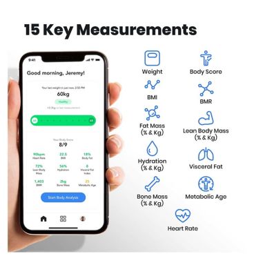 Noerden Sensori WiFi Smart Body Scale Black - 15 Measurements