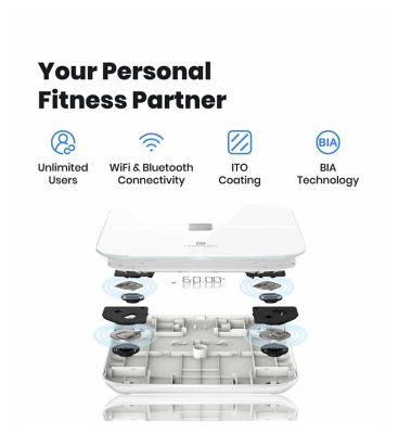 Noerden Sensori WiFi Smart Body Scale Black - 15 Measurements