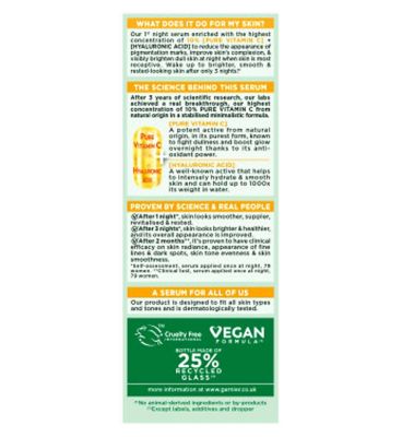 Garnier Targeted Vitamin C Anti Dark Spot Night Serum for Face 30ml