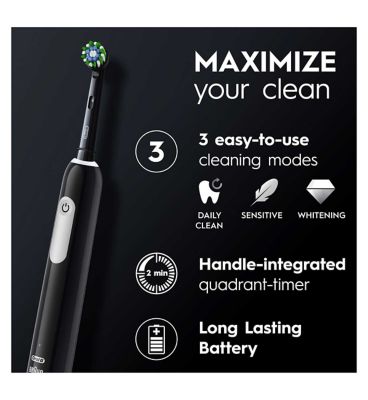 Oral-B Pro 1 Cross Action Electric Toothbrush - Black