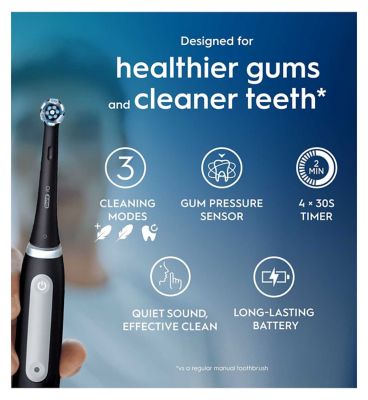 Oral-B iO3 Electric Toothbrush Matt Black & Ice Blue Duo Pack