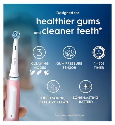 Oral-B iO3 Electric Toothbrush Blush Pink (+ Travel Case)