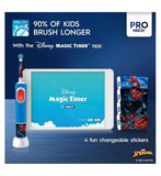 Oral-B Pro Kids Electric Toothbrush, 1 Handle Featuring Marvel Spider-Man, 1 Toothbrush Head, 1 Travel Case
