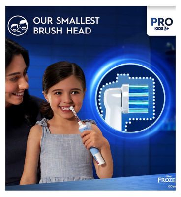 Oral-B Pro Kids Electric Toothbrush, 1 Handle Featuring Frozen, 1 Toothbrush Head, 1 Travel Case