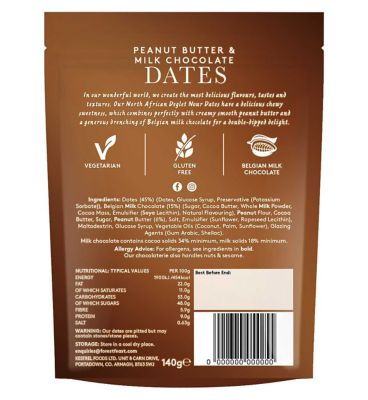 Forest Feast Peanut Butter Milk Chocolate Dates - 140g