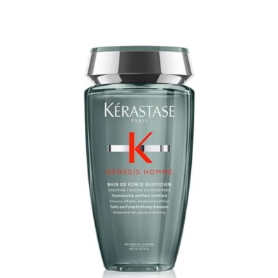 Kérastase Genesis Homme Men’s Shampoo, Daily Purifying Fortifying Shampoo, Re-energising for Scalp & Facial Hair, 250ml