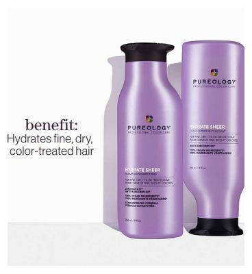 Pureology Hydrate Sheer Moisturisng Shampoo 266ml For Fine, Dry Hair