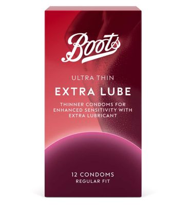 Boots Ultra Thin Extra Lube Condoms - 12 pack