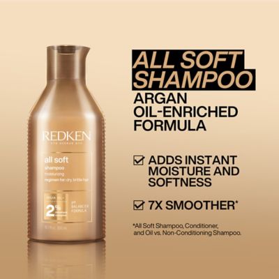 REDKEN All Soft Shampoo For Dry Hair, With Argan Oil 300ml