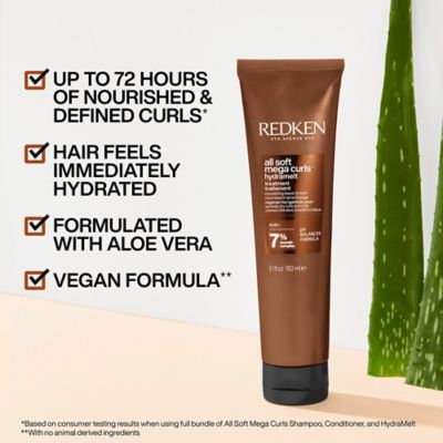 REDKEN All Soft Mega Curls, HydraMelt Leave In Conditioner, For Dry Curly & Coily Hair, 150ml