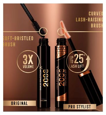 Max Factor 2000 Calorie Pro Stylist Mascara Black Brown 9ml