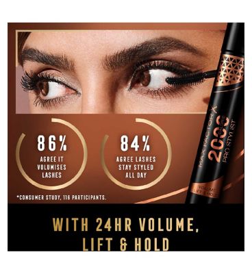 Max Factor 2000 Calorie Pro Stylist Mascara Black Brown 9ml
