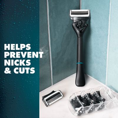 Gillette Body and Intimate Razor for Men, Designed For Pubic Hair, 1 Razor Handle, 1 Blade Refill