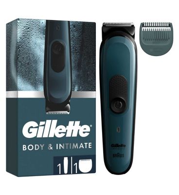 Gillette Intimate Men’s Intimate Trimmer i3, SkinFirst Pubic Hair Trimmer For Men, Waterproof