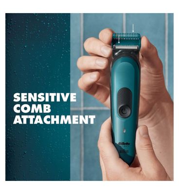 Gillette Intimate Men’s Intimate Trimmer i3, SkinFirst Pubic Hair Trimmer For Men, Waterproof