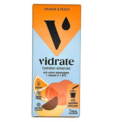 ViDrate Hydration Sachets Orange & Peach - 12 Sachets