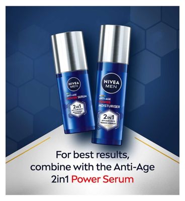 NIVEA MEN 2in1 Anti-Age Power Moisturiser with Luminous630 & Hyaluronic Acid SPF30 50ml