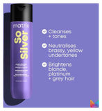 Matrix So Silver Purple Shampoo to brighten Blonde Grey and Silver Hair Total Results 300ml