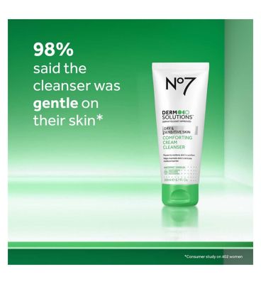 No7 Derm Solutions™ Comforting Cream Cleanser Suitable for Normal to Dry & Sensitive Skin 200ml