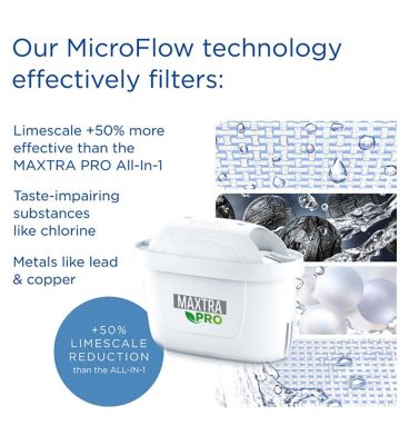 BRITA MAXTRA PRO Limescale Expert Water Filter Cartridge 3 pack - Original BRITA refill for ultimate appliance protection