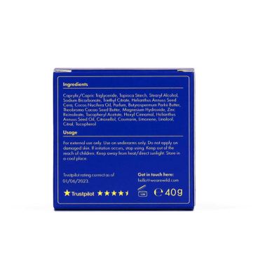 Wild deodorant refill thunderstorm 40g