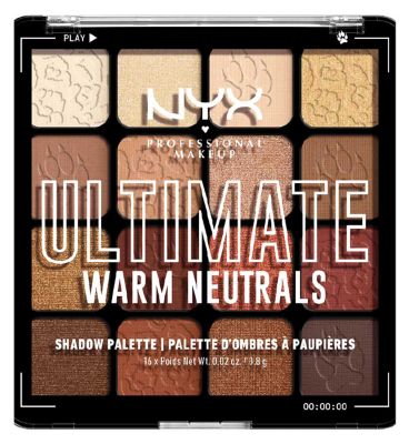 NYX Professional Makeup Ultimate Shadow Palette Vegan 16-Pan - Warm Neutrals