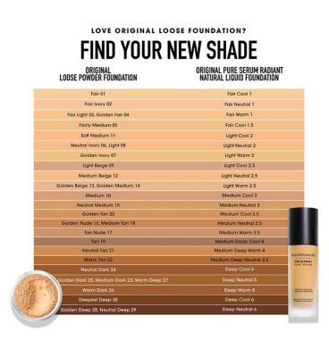 bareMinerals ORIGINAL Pure Serum Radiant Natural Liquid Foundation Mineral SPF 20