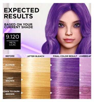 L'Oreal Paris Preference Meta Vivids, Semi-Permanent Hair Colour, Lilac 9.120 242g