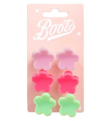 Boots Kids Mini Floral Jaw Clips 6pk