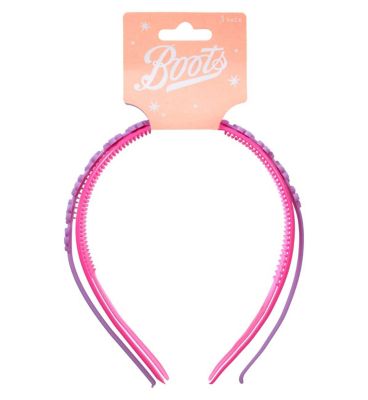 Boots Kids Pink Headbands 3pk