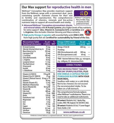 Vitabiotics Wellman Conception Max - 56 Tablets + 28 Capsules