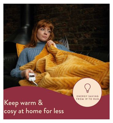 Dreamland Hurry Home Warming Throw - Mustard 160X120