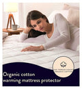 Dreamland Snowed In Organic Cotton Warming Mattress Protector Single 190X90Cm