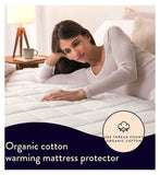 Dreamland Snowed In Organic Cotton Warming Mattress Protector Single 190X90Cm