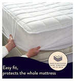 Dreamland Snowed In Organic Cotton Warming Mattress Protector Double 1 Control 190X137Cm