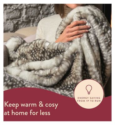 Dreamland Hygge Days Faux Fur Warming Throw - Fallow Deer