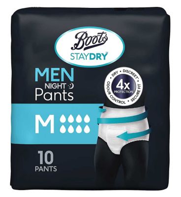 Staydry Men Night Pants Medium - 80 Pants (8 Pack Bundle)