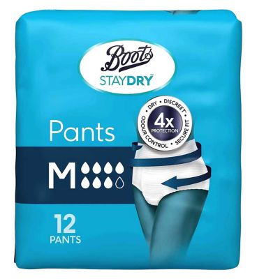 Boots Staydry Pants Large - 192 Pants (16 Pack Bundle)