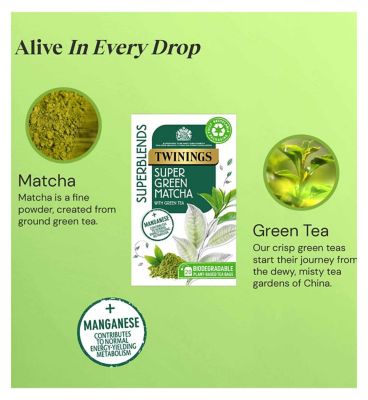 Twinings Superblends Matcha Tea Bags - 20 Tea Bags