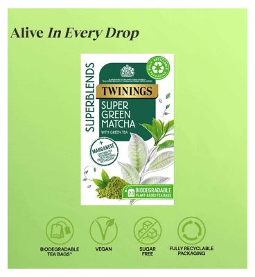Twinings Superblends Matcha Tea Bags - 20 Tea Bags