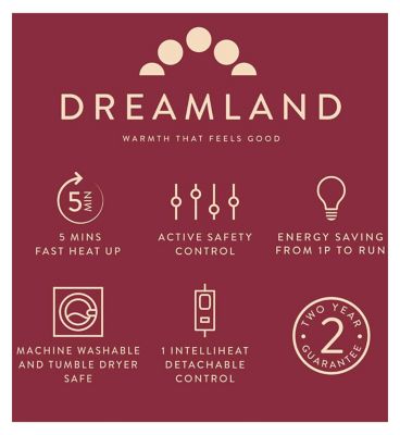 Dreamland Cosy Up Silky Soft Faux Fur Warming Throw - Cream 160X120 Cm