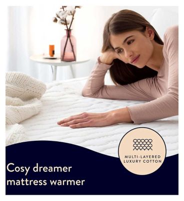Dreamland Cosy Dreamer Superior Cotton Mattress Warmer Double Dual 150X137 Cm