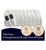 Dreamland Cosy Dreamer Superior Cotton Mattress Warmer Double Dual 150X137 Cm