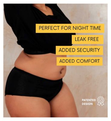 NIXI Body Polly Black 8 High Waist Leakproof Knickers