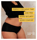 NIXI Body Polly Black 16 High Waist Leakproof Knickers