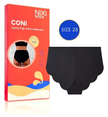 NIXI Body Coni Black 28 VPL-Free High Waist Leakproof Knickers