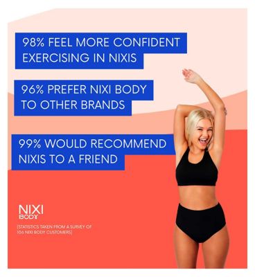 NIXI Body Coni Black 24 VPL-Free High Waist Leakproof Knickers