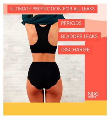 NIXI Body Coni Black 20 VPL-Free High Waist Leakproof Knickers