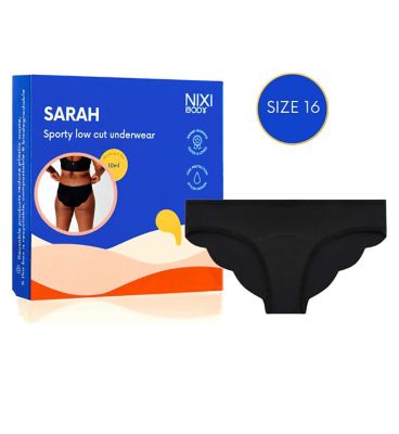NIXI Body Sarah Black 16 VPL-Free Low Cut Knickers
