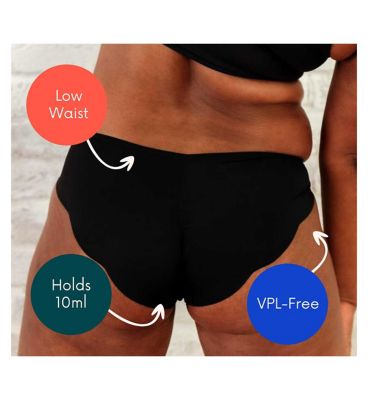 NIXI Body Sarah Black 16 VPL-Free Low Cut Knickers